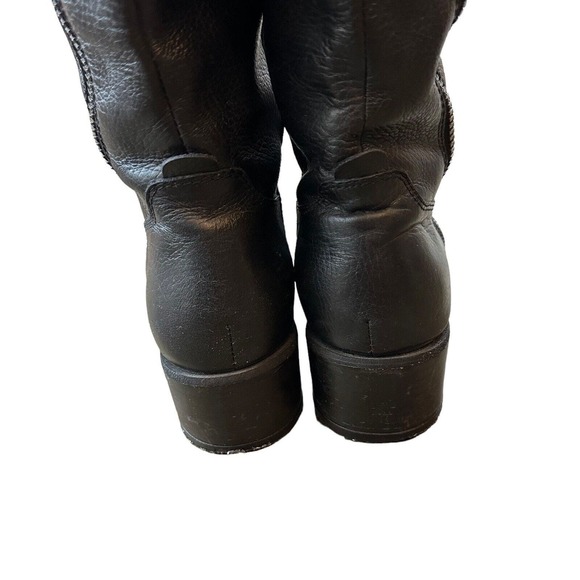 LUCKY BRAND Black Leather Zip Up Equestrian Heston Moto Boot Boots Sz 7 US - Picture 6 of 10